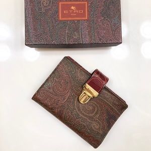 Rare Vintage Genuine Crocodile Leather Etro Agenda Organizer Gold Plated